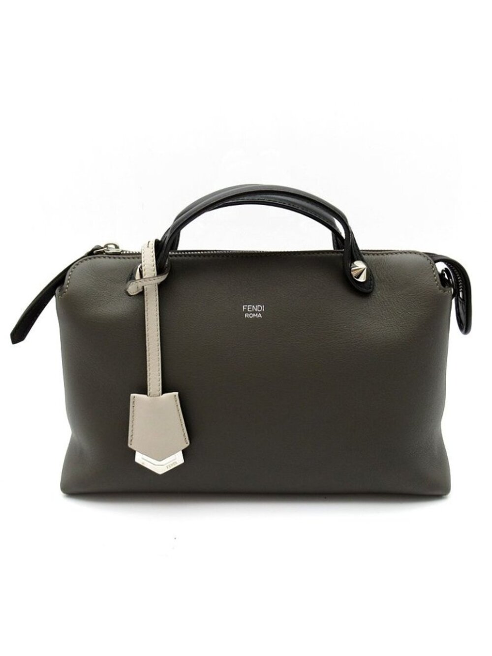 Fendi by the Way Medium Calfskin Shoulder Bag Gray